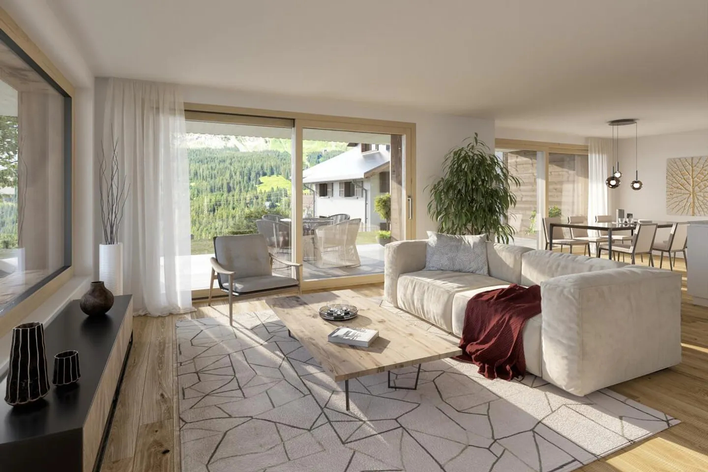 Gartenwohnung im Chaletstil - Foto 1 von 5