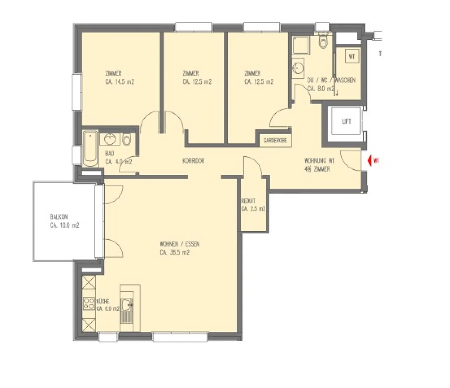 Appartamento cittadino di 4½ stanze dal design moderno in una posizione ben collegata - Foto 14 di 14
