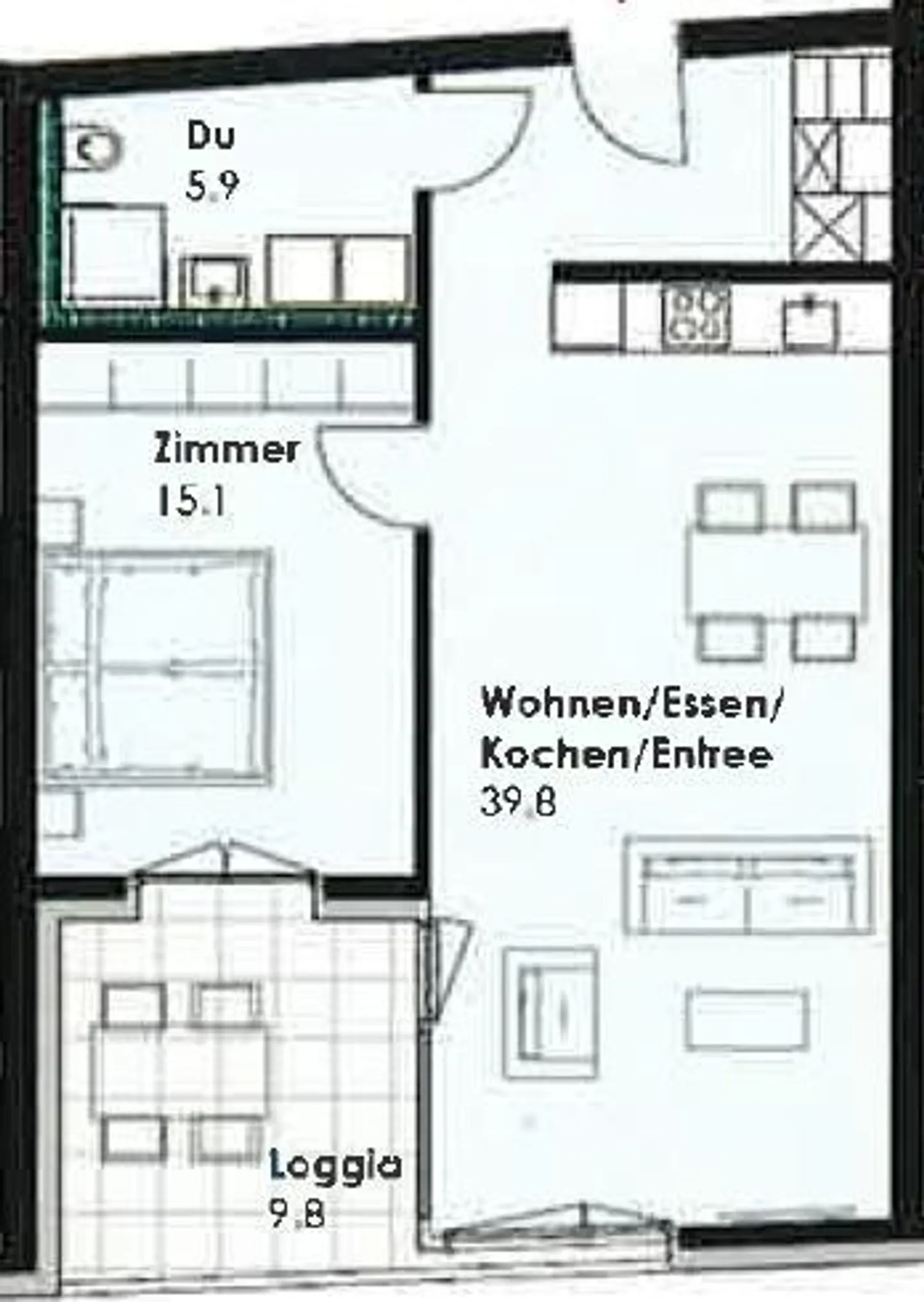 Helle 2.5 Zimmerwohnung - Foto 9 von 9