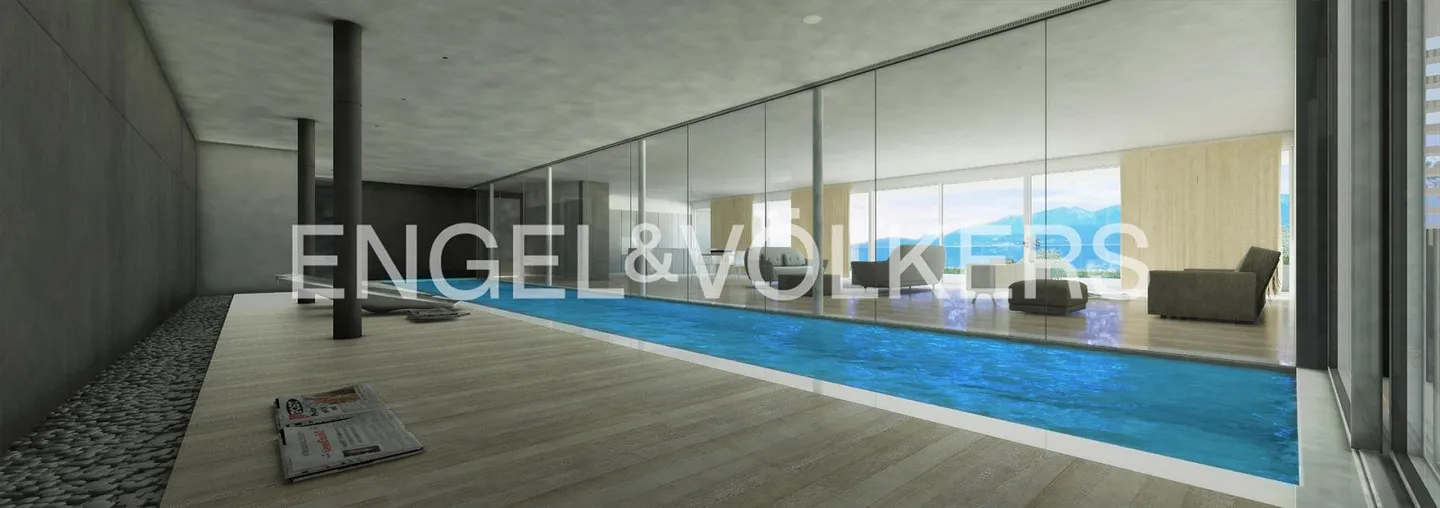 180-Vista lago, piscina interna e spa privata sul Monte Bré - Foto 5 di 10