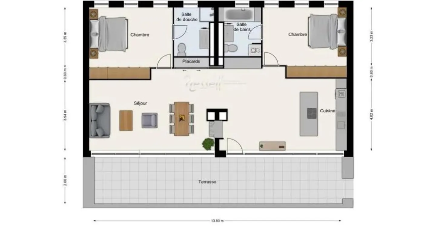 Attique contemporain avec terrasse - Photo 2 sur 13