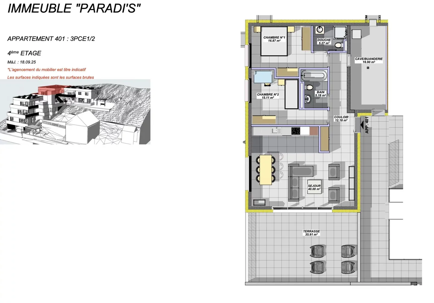 3.5 stanze all'ultimo piano - Promozione di alta gamma a Salins! - Foto 4 di 6