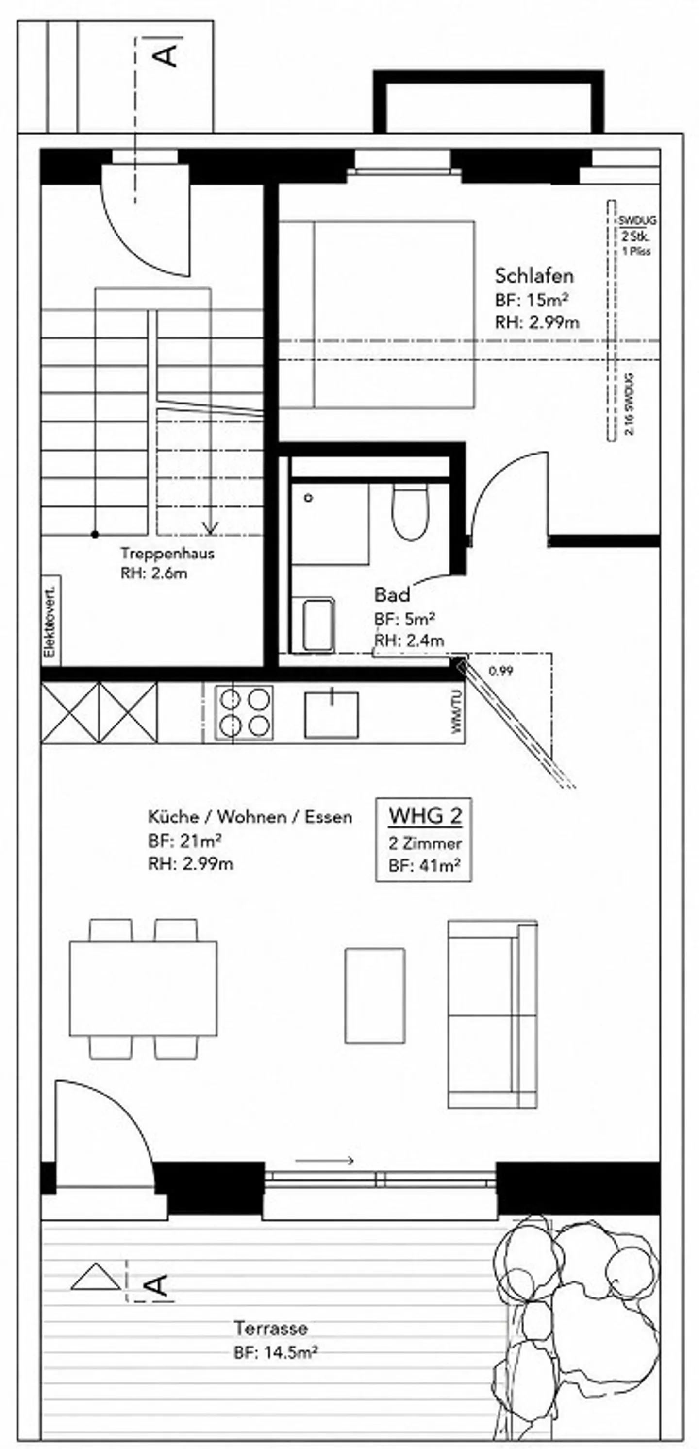 2.5 Zimmerwohnung in Neftenbach - Foto 7 di 7