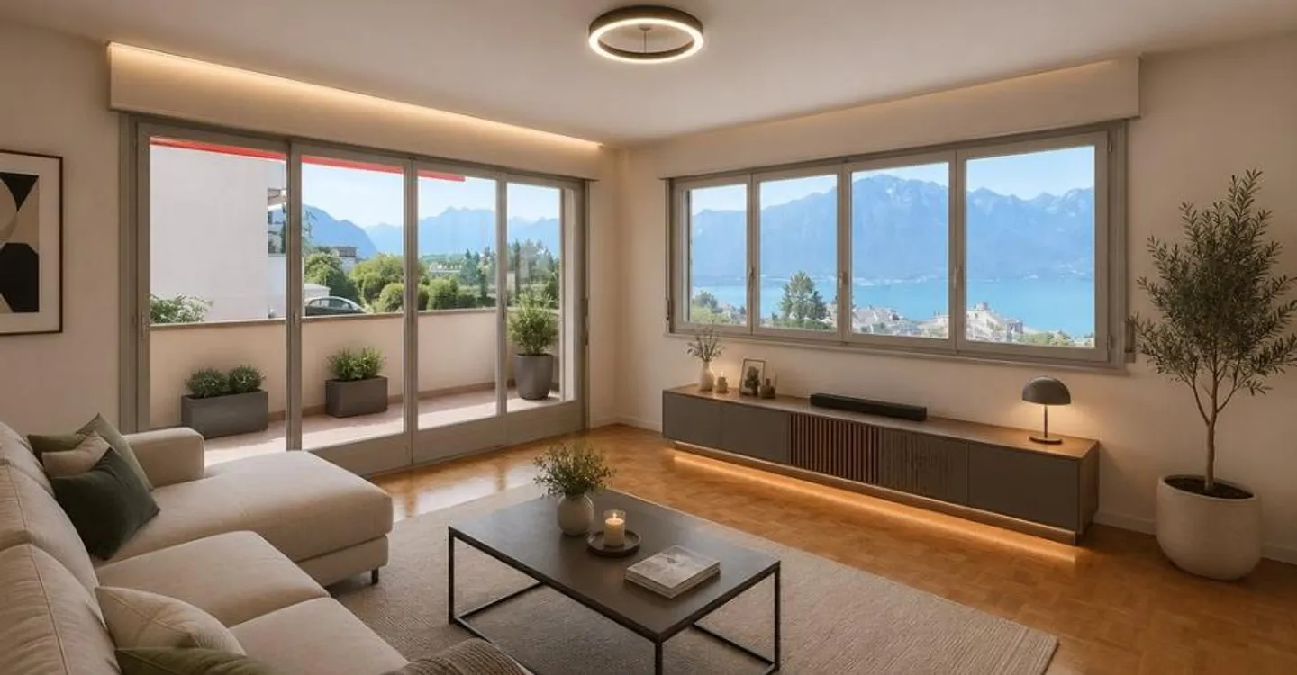 In affitto in una zona tranquilla sulle alture di Montreux - Foto 1 di 10