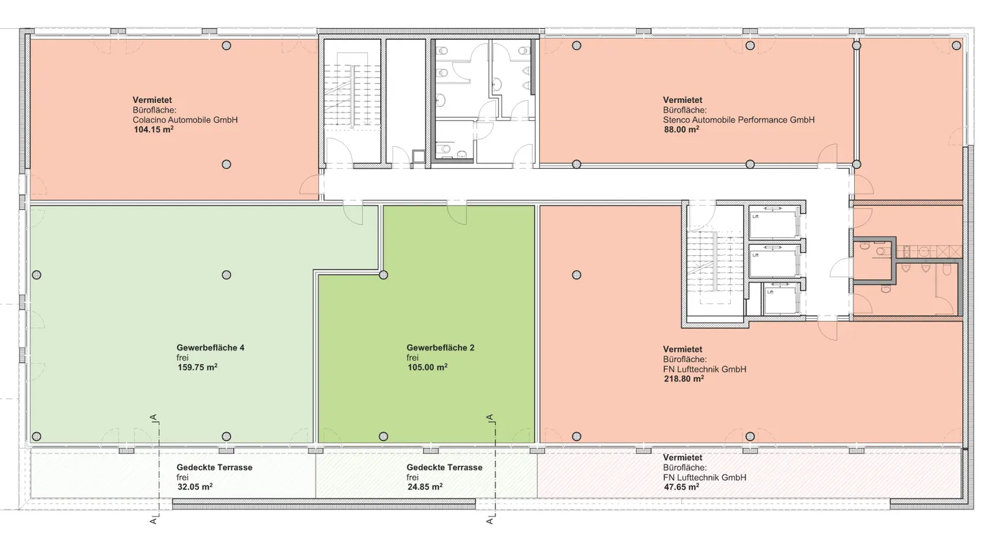 Moderne Büro-/Praxisfläche mit Terrasse - Top-Lage direkt beim Shoppi Tivoli - Foto 8 von 8