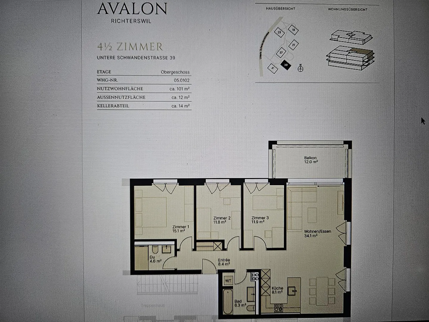 Looking for a new tenant for a 4.5-room newly built apartment with mountain and lake view - Photo 4 of 4