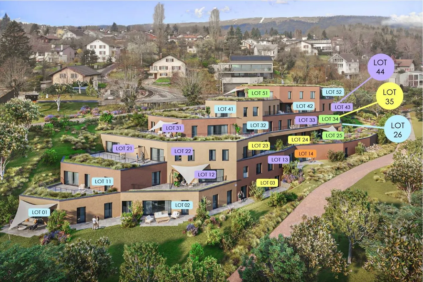 Beautiful new 4.5-room apartments with large terraces and views - Photo 2 of 13