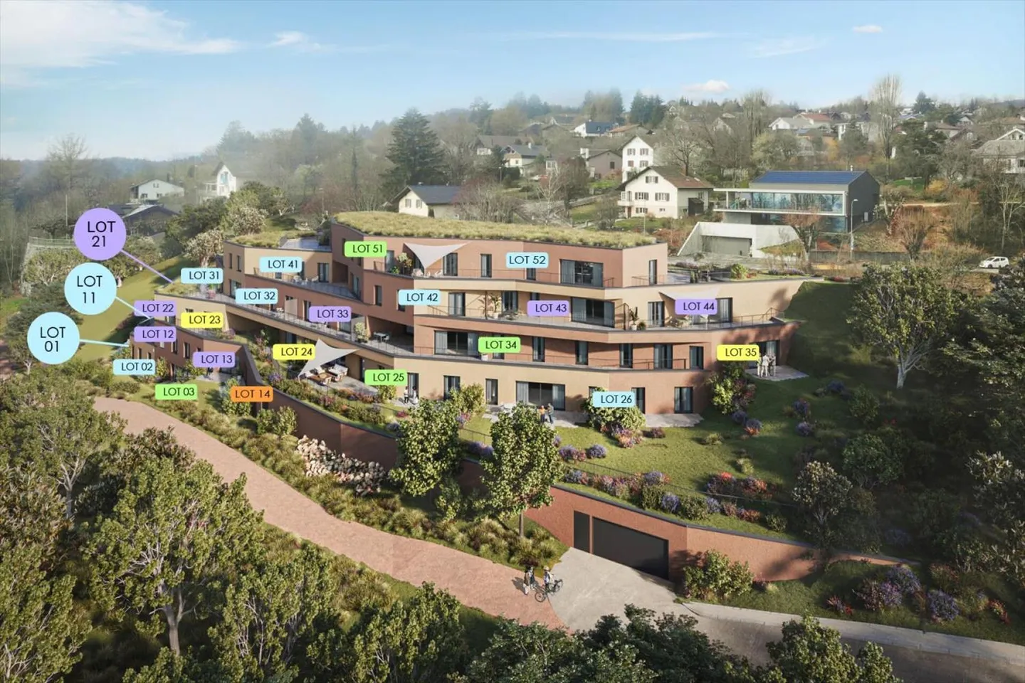 Beautiful new 4.5-room apartments with large terraces and views - Photo 3 of 13