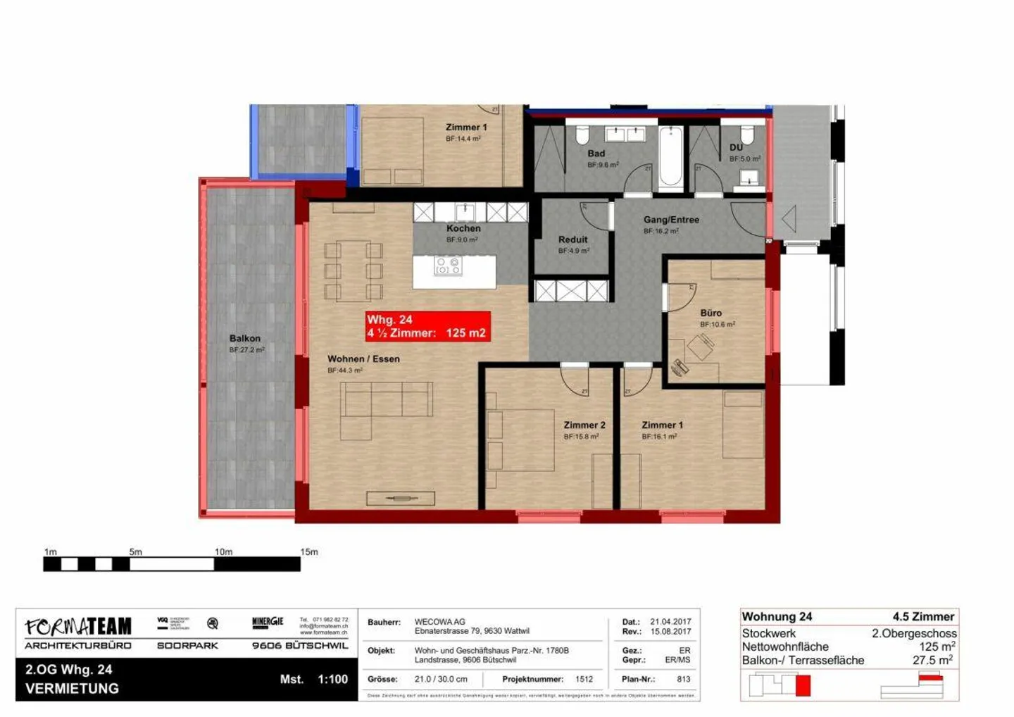 Modernes Wohnen in Bütschwil - 4.5 Zimmerwohnung zum Wohlfülen! - Foto 12 di 12