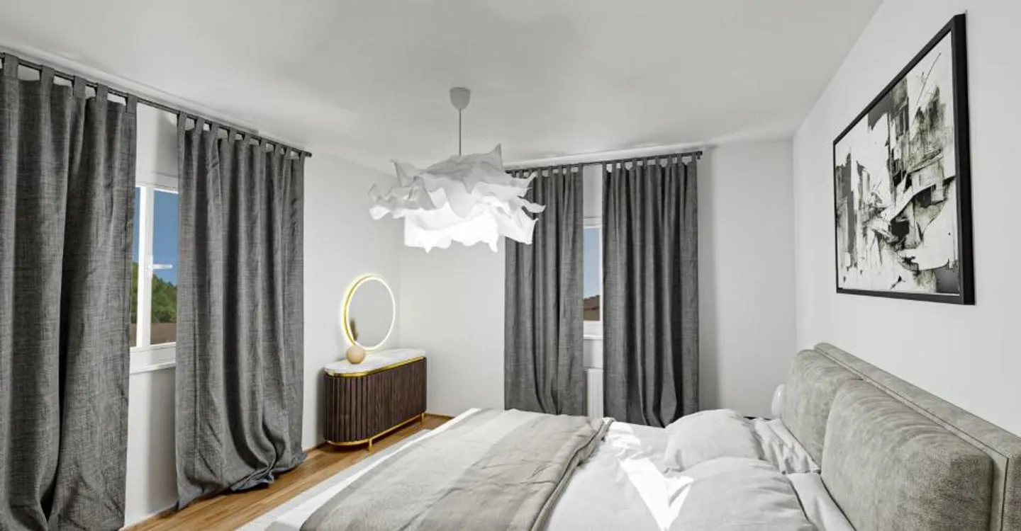 Moutier, wunderschöne renovierte 4,5-Zimmer-Wohnung mit Aufzug und Parkplätzen - Foto 3 von 4