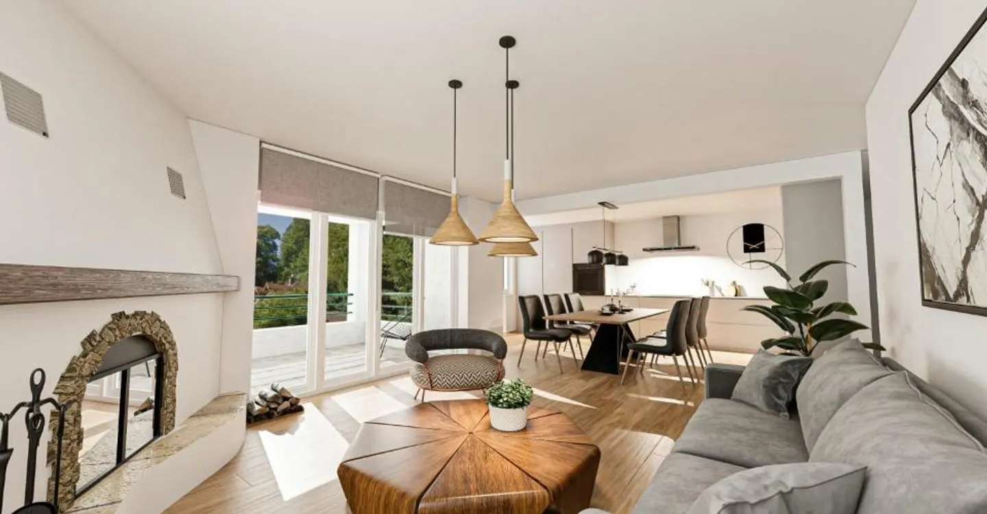 Moutier, wunderschöne renovierte 4,5-Zimmer-Wohnung mit Aufzug und Parkplätzen - Foto 2 von 4