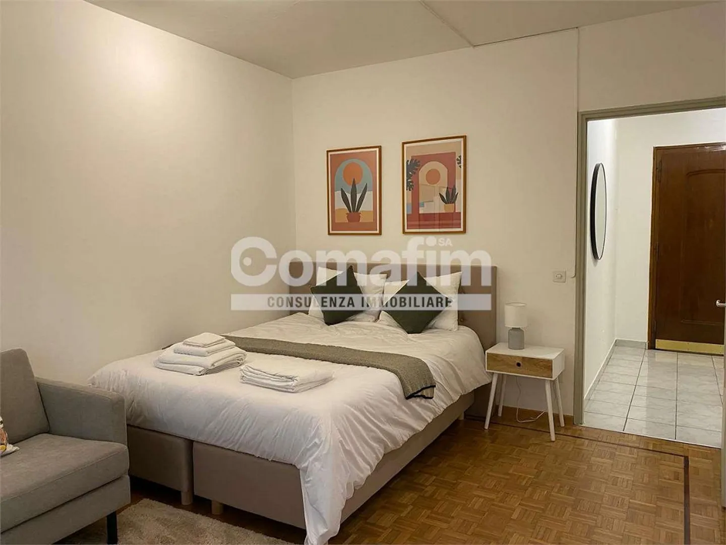 Geräumiges möbliertes Studio in Lugano - Foto 4 von 8