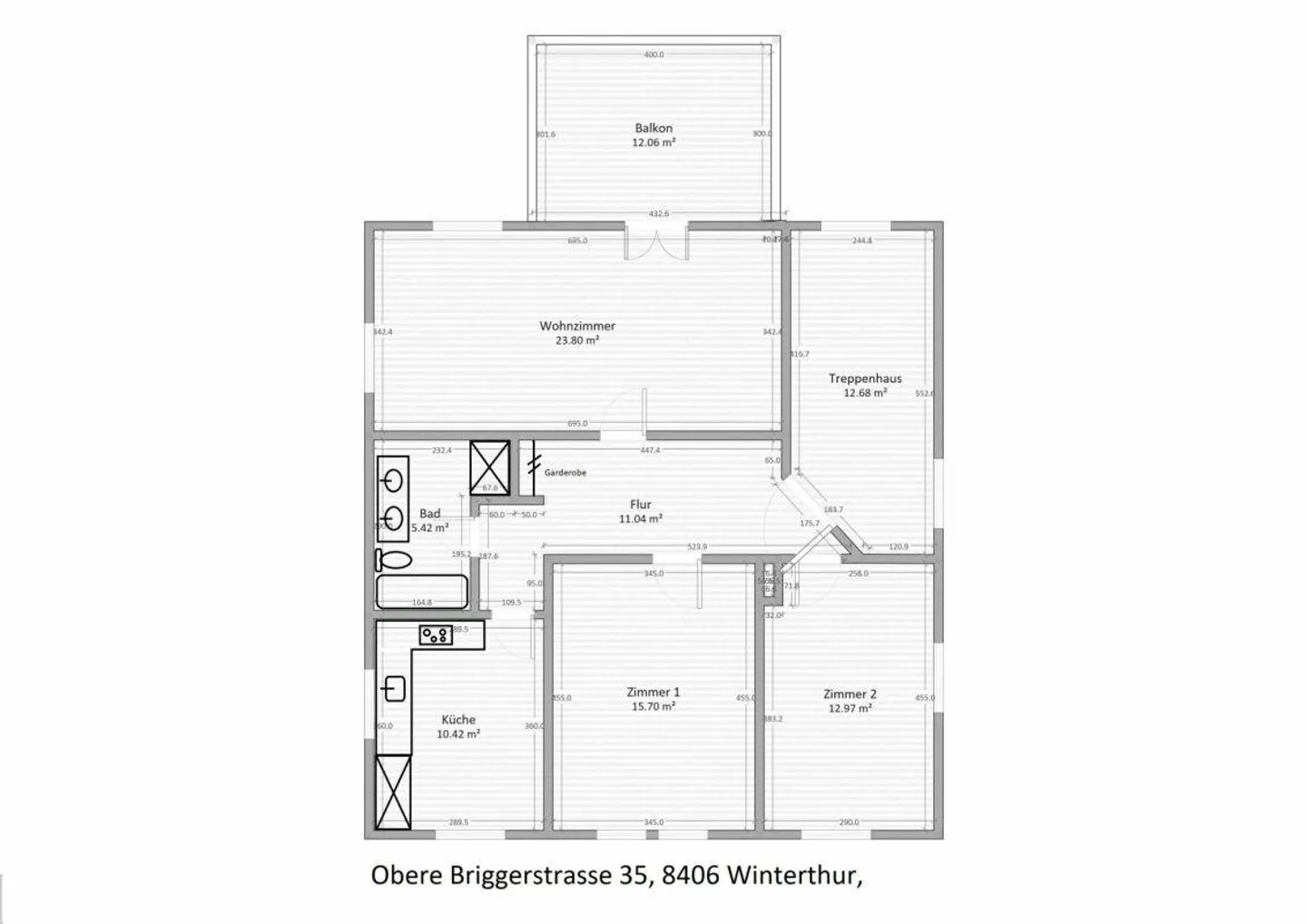 appartement fraîchement rénové avec un grand balcon - Photo 9 sur 9
