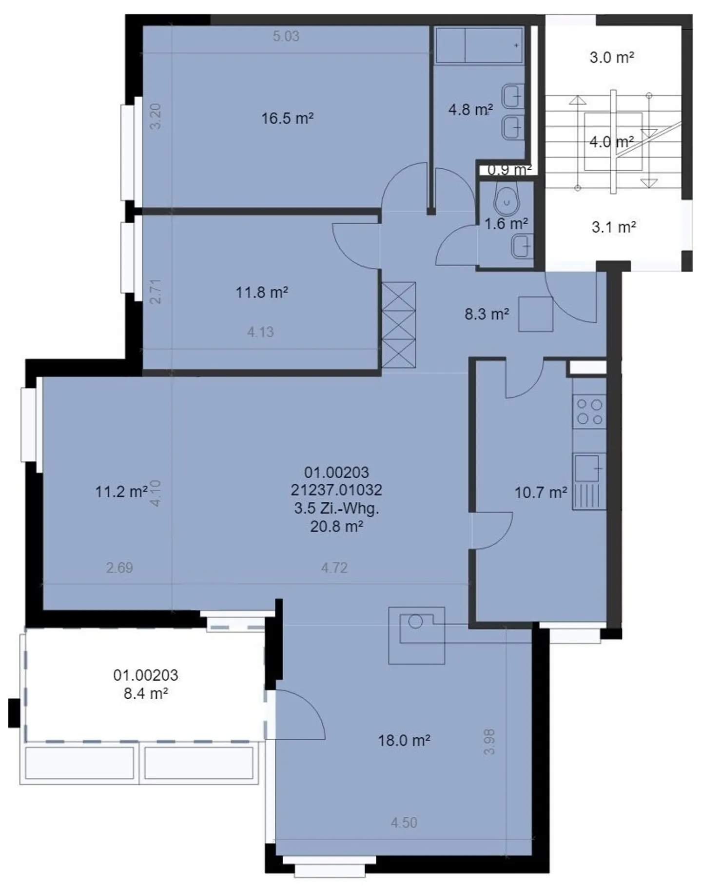 Helle 3.5-Zimmerwohnung - Foto 10 von 10