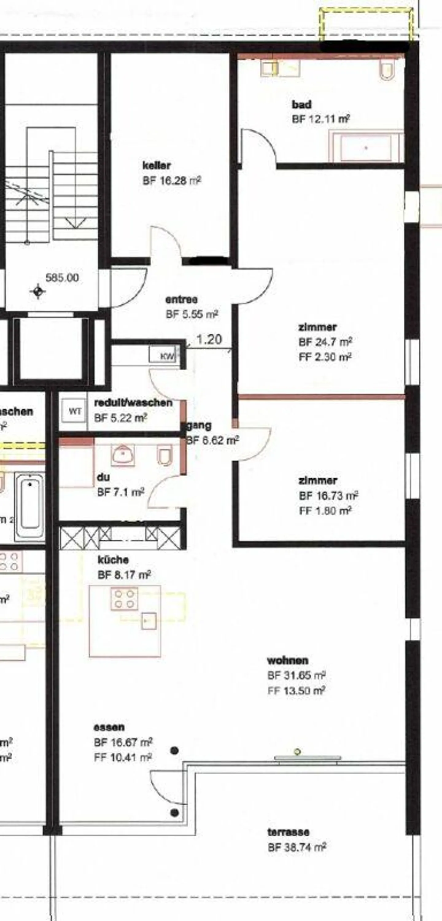 Grosszügige 3,5-Zimmerwohnung in ruhiger Wohnlage nahe der Stadt Zü... - Foto 7 von 7