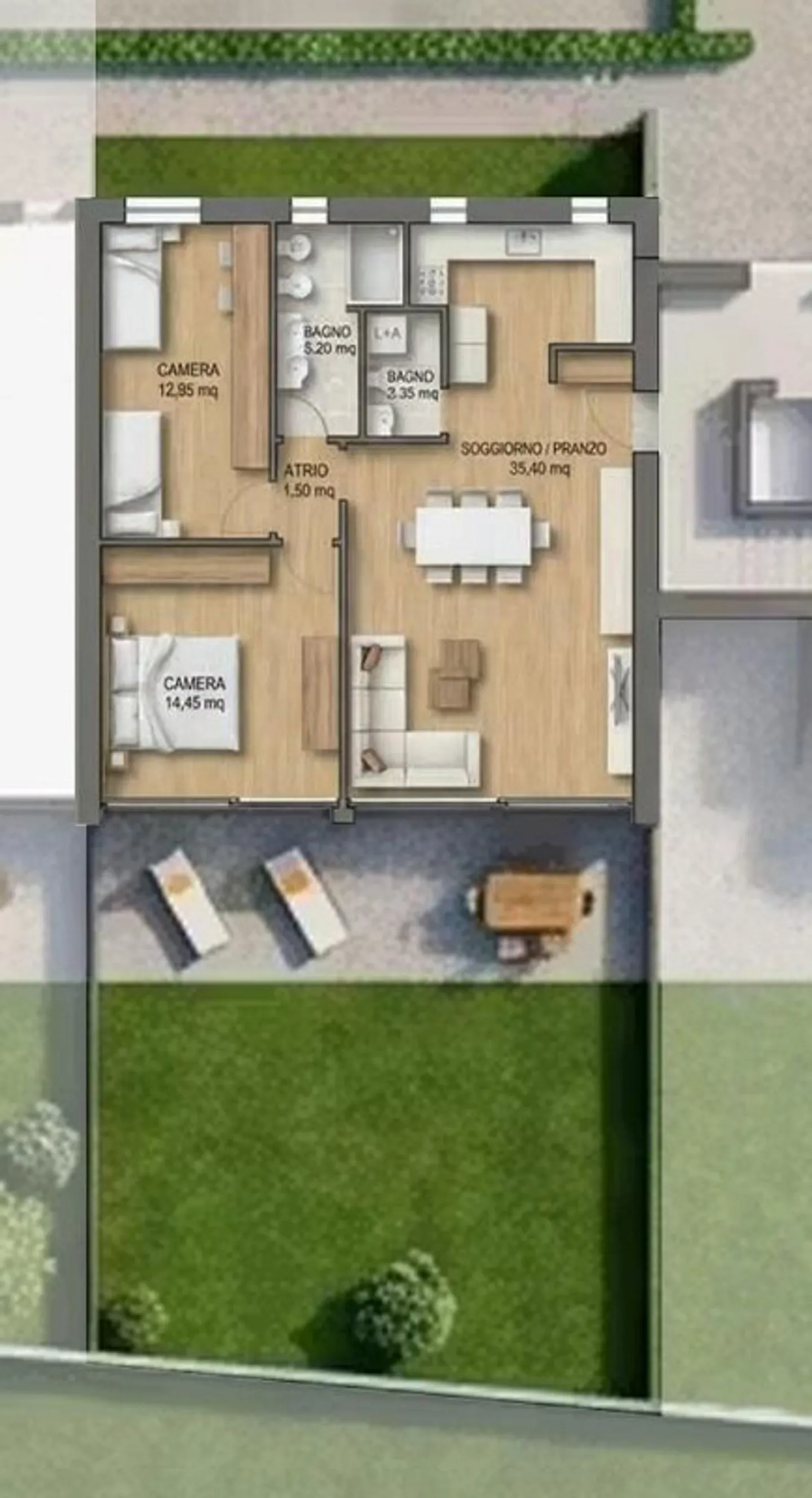 Exklusive 3,5 Zimmer mit Garten in Lugano A1 - Foto 6 von 6