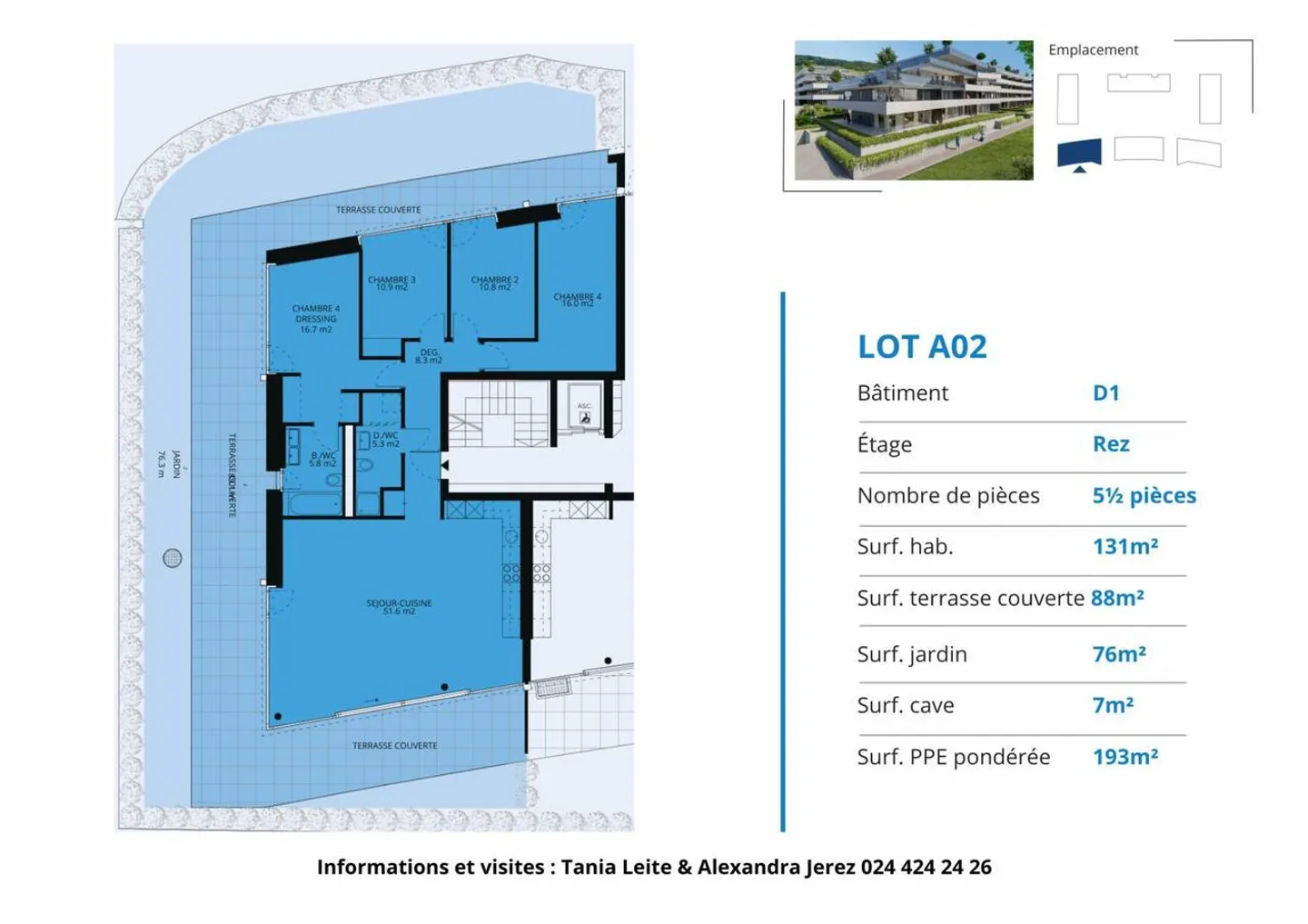 Nouvelle promotion : appartement de 5.5 pièces avec terrasse couverte et jardin - Photo 12 sur 12