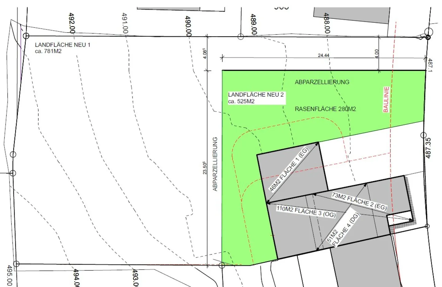 782m2 Building Land in Kestenholz - Photo 2 of 2