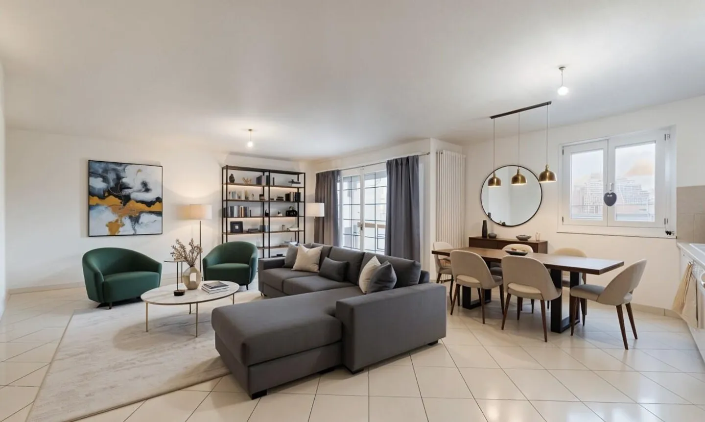 Charmante 3,5-Zimmer helle Wohnung mit Garten und unverbautem Blick - Foto 1 von 11