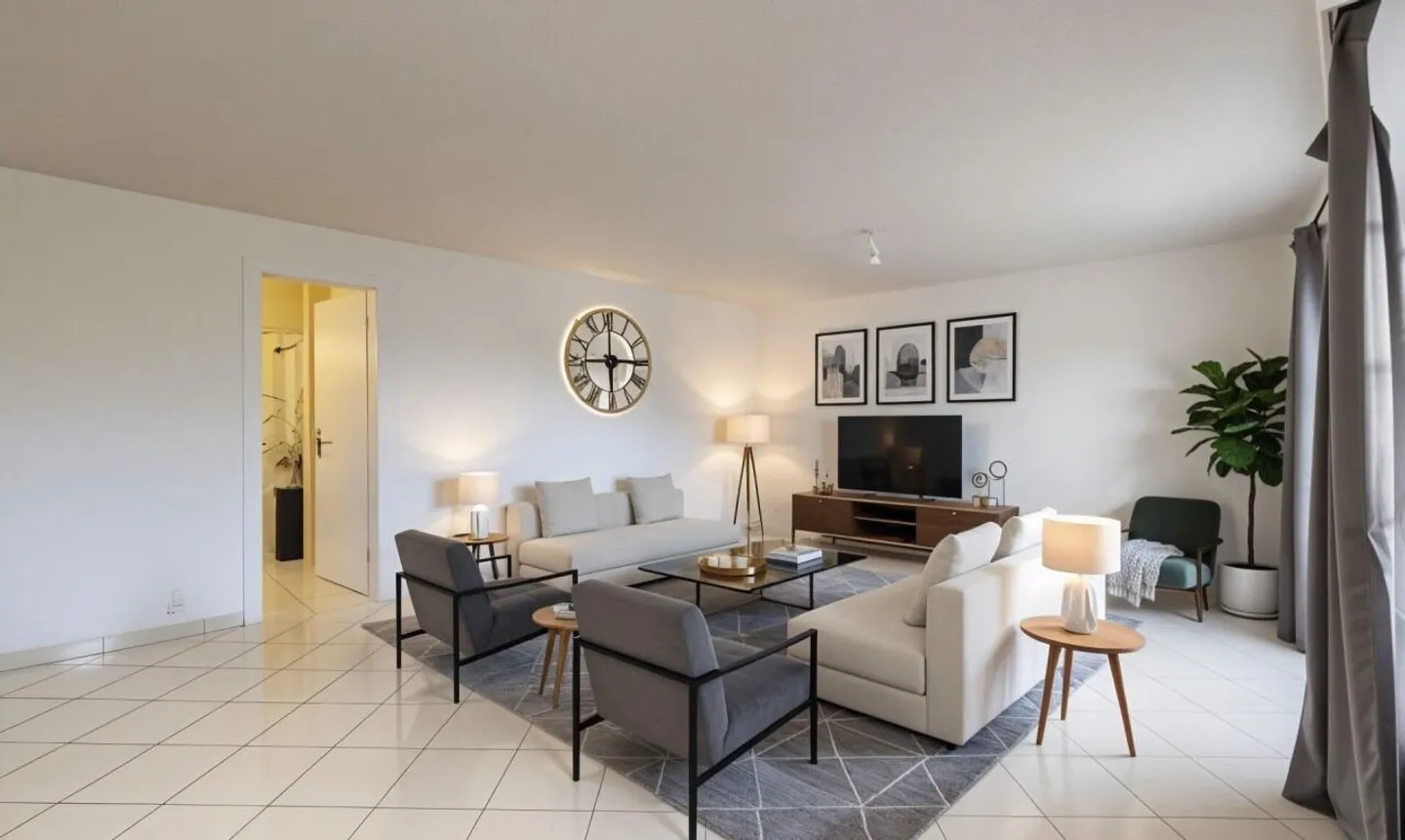 Charmante 3,5-Zimmer helle Wohnung mit Garten und unverbautem Blick - Foto 4 von 11