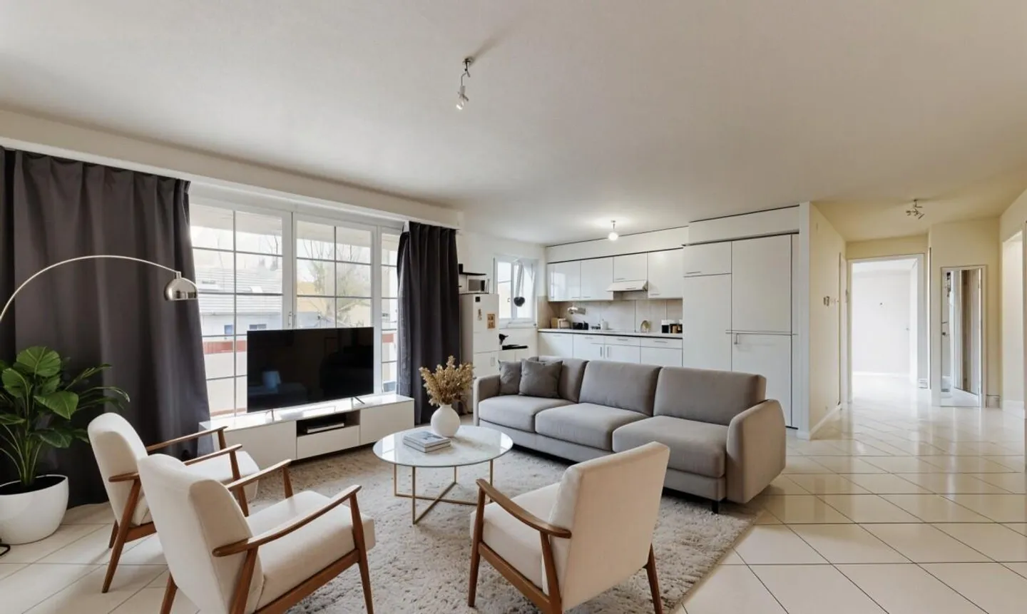 Charmante 3,5-Zimmer helle Wohnung mit Garten und unverbautem Blick - Foto 3 von 11