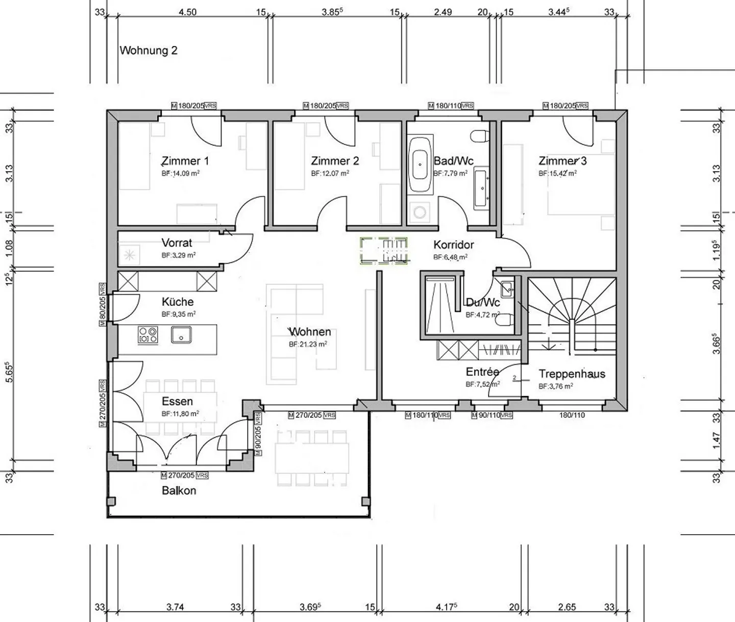 Moderne 4.5-Zimmer-Wohnung in Mels - Foto 8 von 8