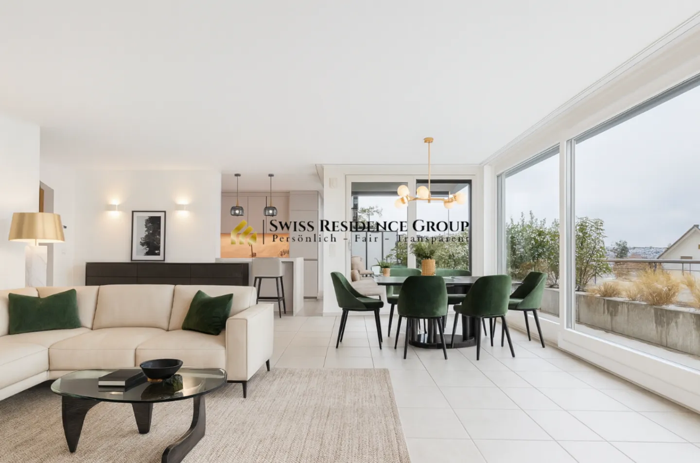 Living with a View: Dreamy 6.5-Room Terrace Apartment with Lake View in Wollerau - Photo 1 of 18