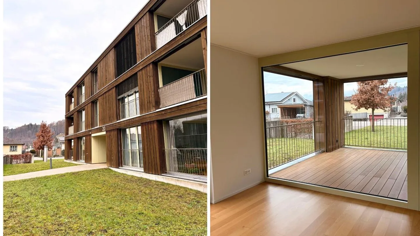 Appartement moderne de 2,5 pièces incluant une place de garage et un grand balcon - Photo 1 sur 12