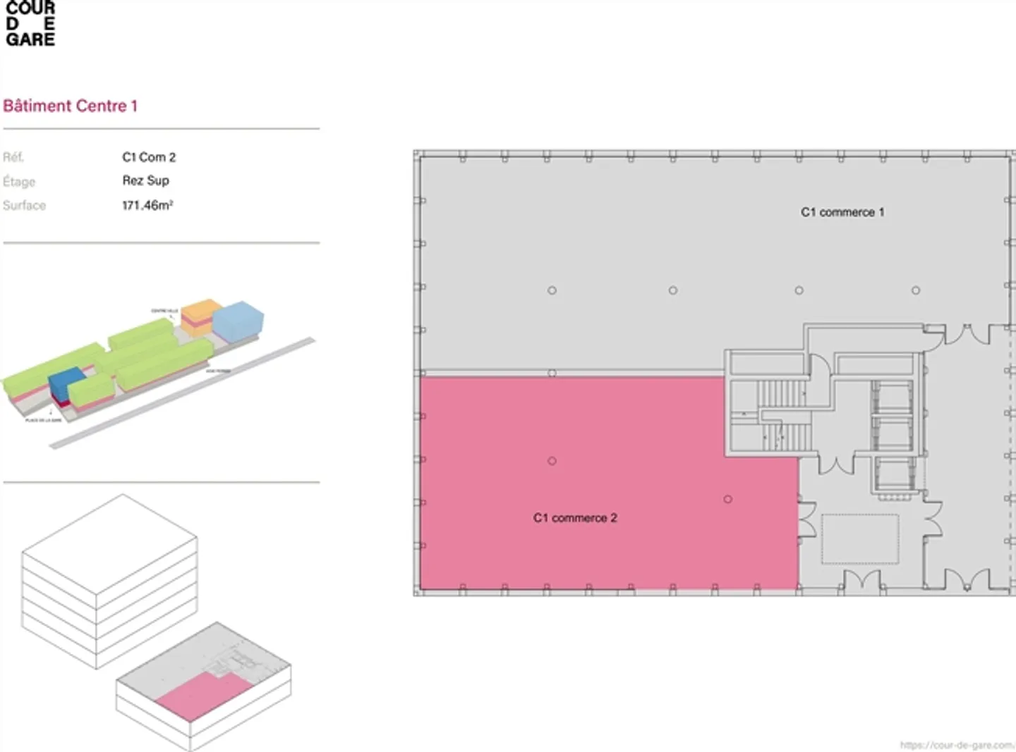 Magnificent commercial passage of 171.46 m2 for rent in the new Cour de Gare district in Sion - Photo 4 of 5