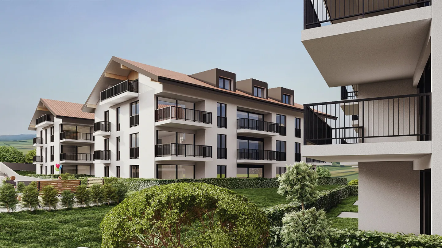 Grande appartamento 3.5 nuovo, con ampio soggiorno e balcone coperto - Foto 1 di 10