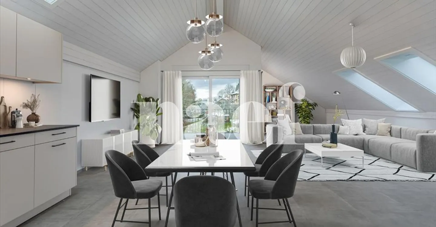 Magnifico appartamento di 4.5 stanze in mansarda con loggia in vendita a St-Aubin - Foto 1 di 7