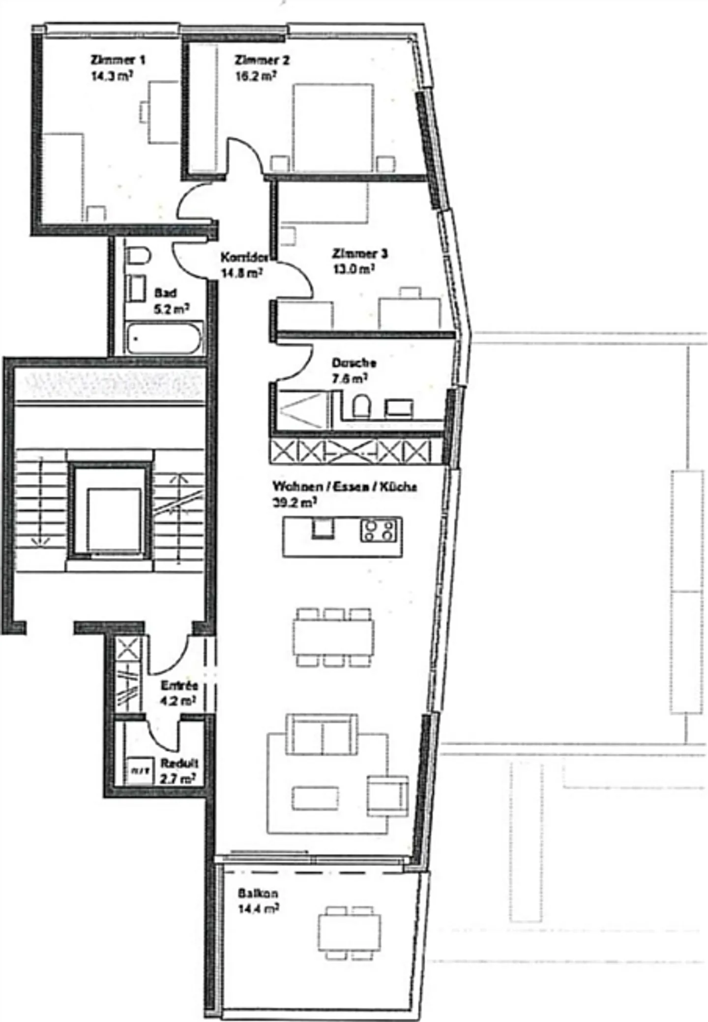 «4½ ZI-WOHNUNG IN WORBLAUFEN (BE), MÖBLIERT, TEMPORÄR» - Foto 9 von 9