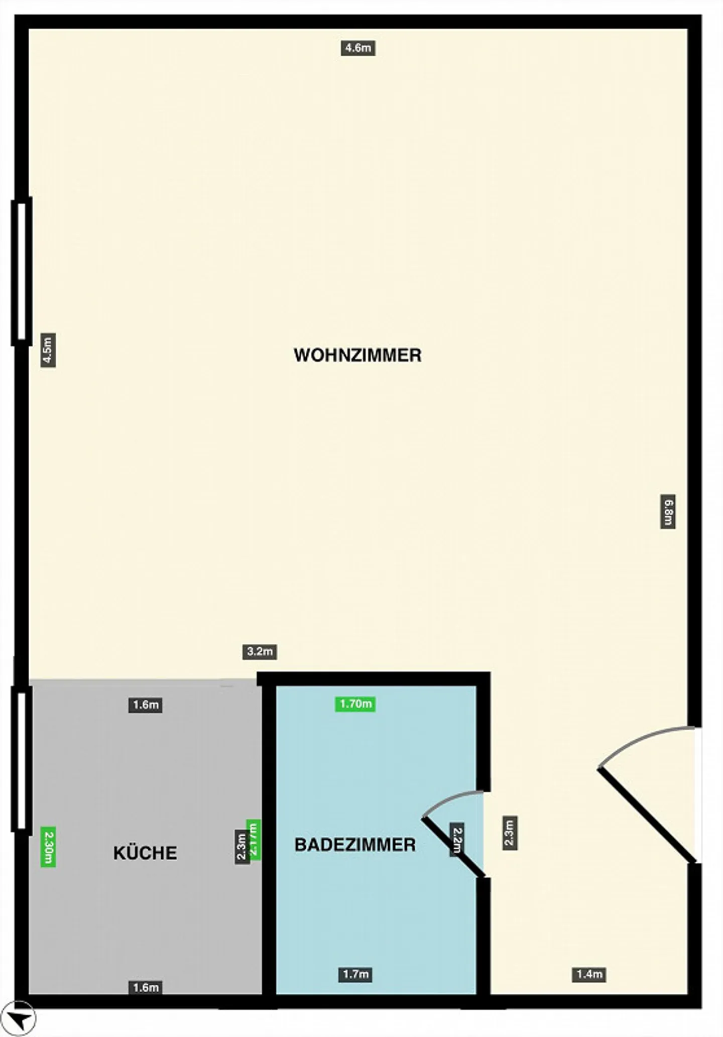 Vicino a Grossacker, appartamento 1.5 stanze recentemente ristrutturato - Foto 12 di 12