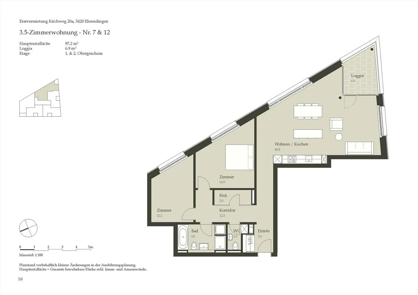 High-quality 3.5-room apartment with a view of greenery - Photo 9 of 9