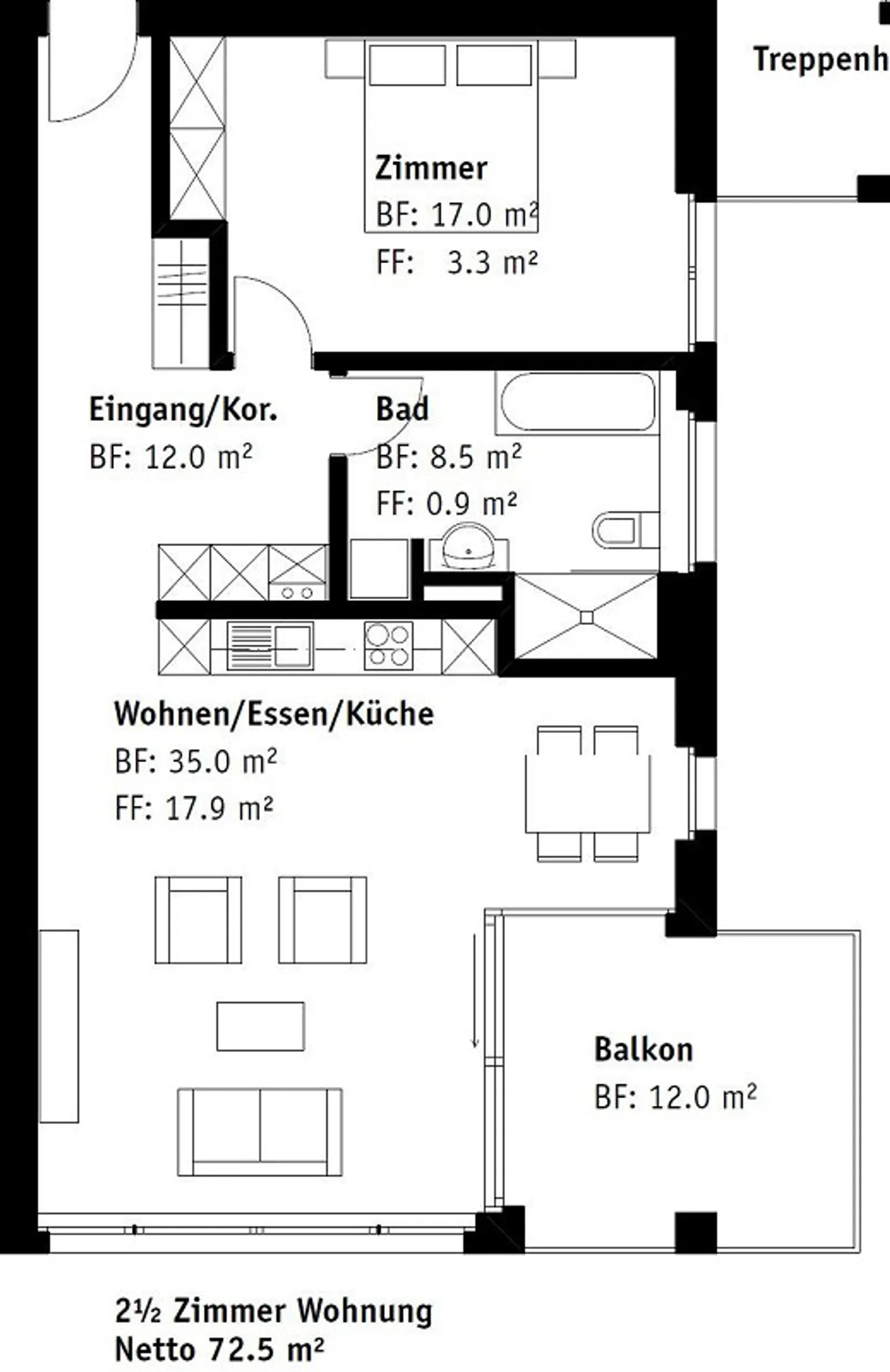 Geräumige moderne Wohnung - Foto 7 von 7
