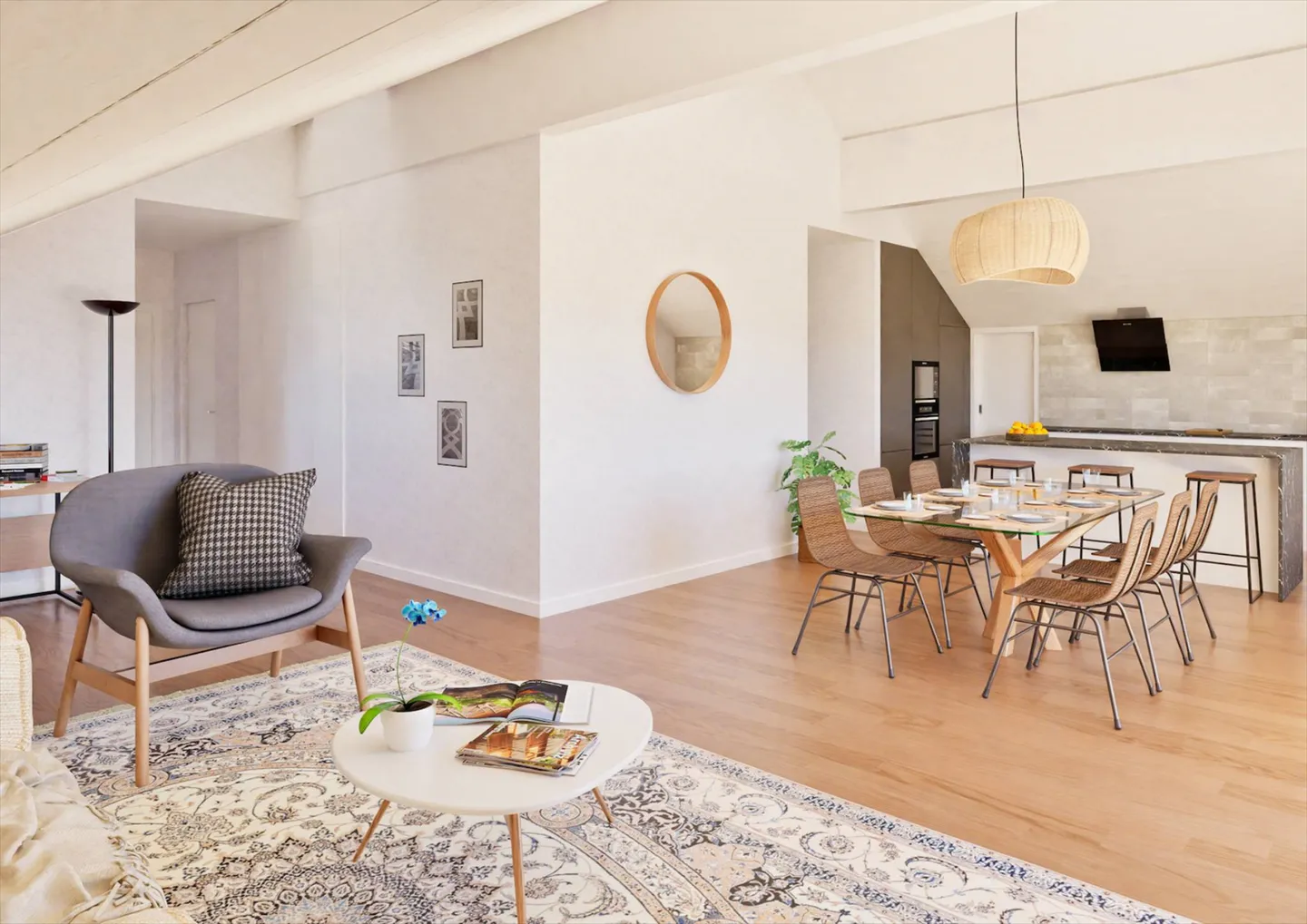 Wunderschöne neue Dachgeschosswohnung mit 4 im Dachgeschoss mit Balkon und freiem Blick - Foto 3 von 10