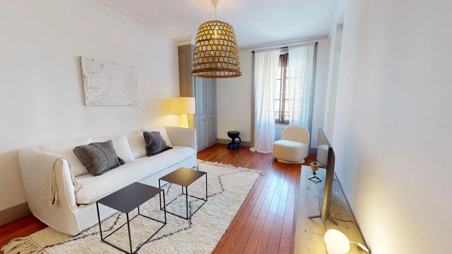 FURNISHED 3-ROOM APARTMENT - opposite the Eaux-Vives train station - Photo 3 of 17