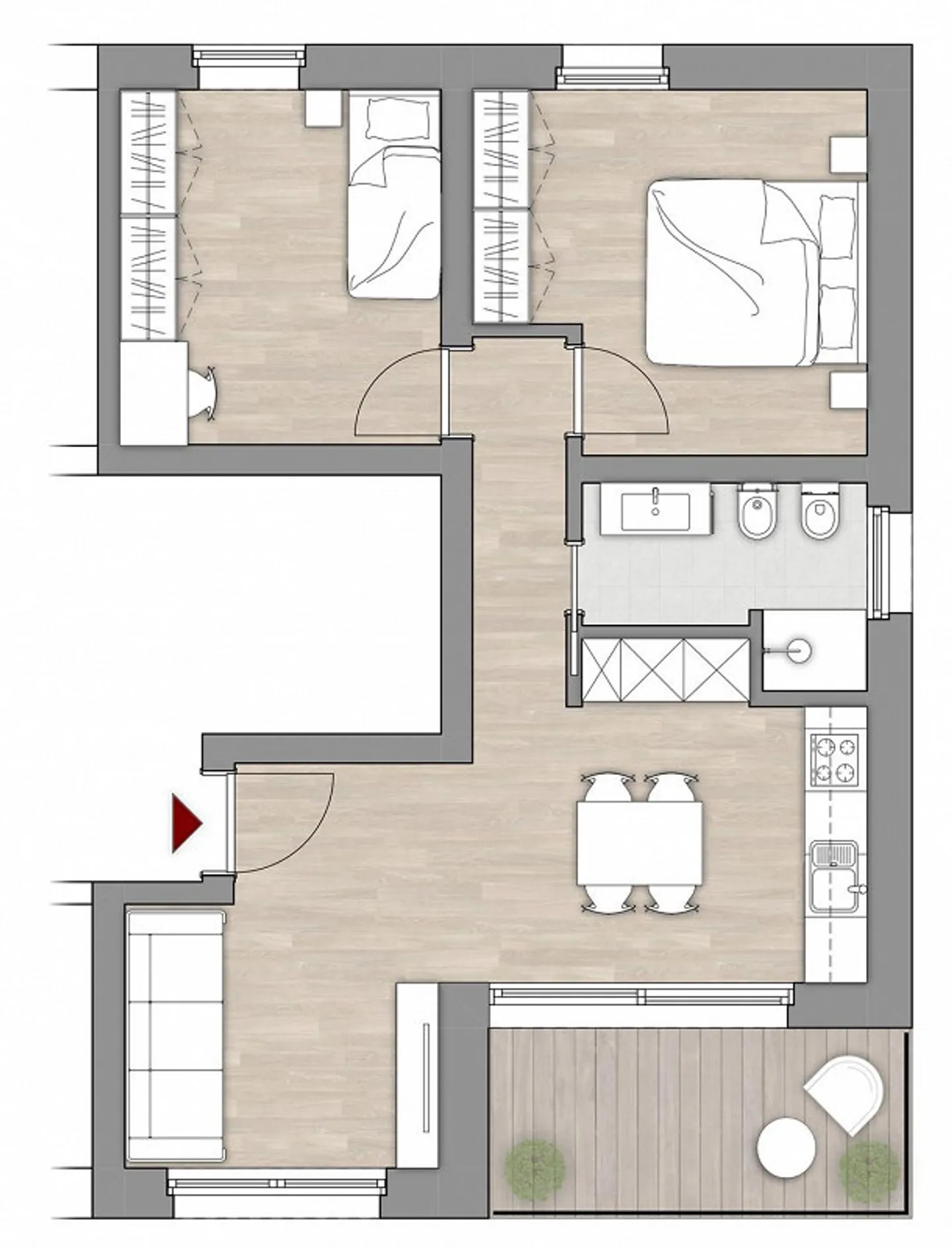 NEW 3.5 ROOM APARTMENT WITH TERRACE IN FIRST LETTING - Photo 8 of 8