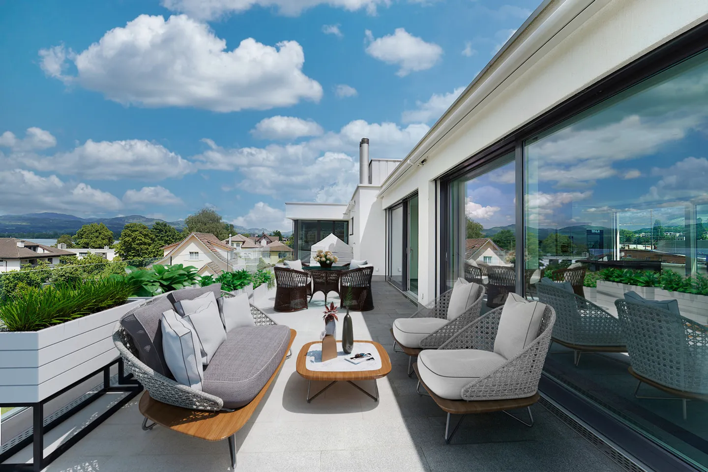 Appartement de luxe en attique avec vue sur le lac - Photo 1 sur 11