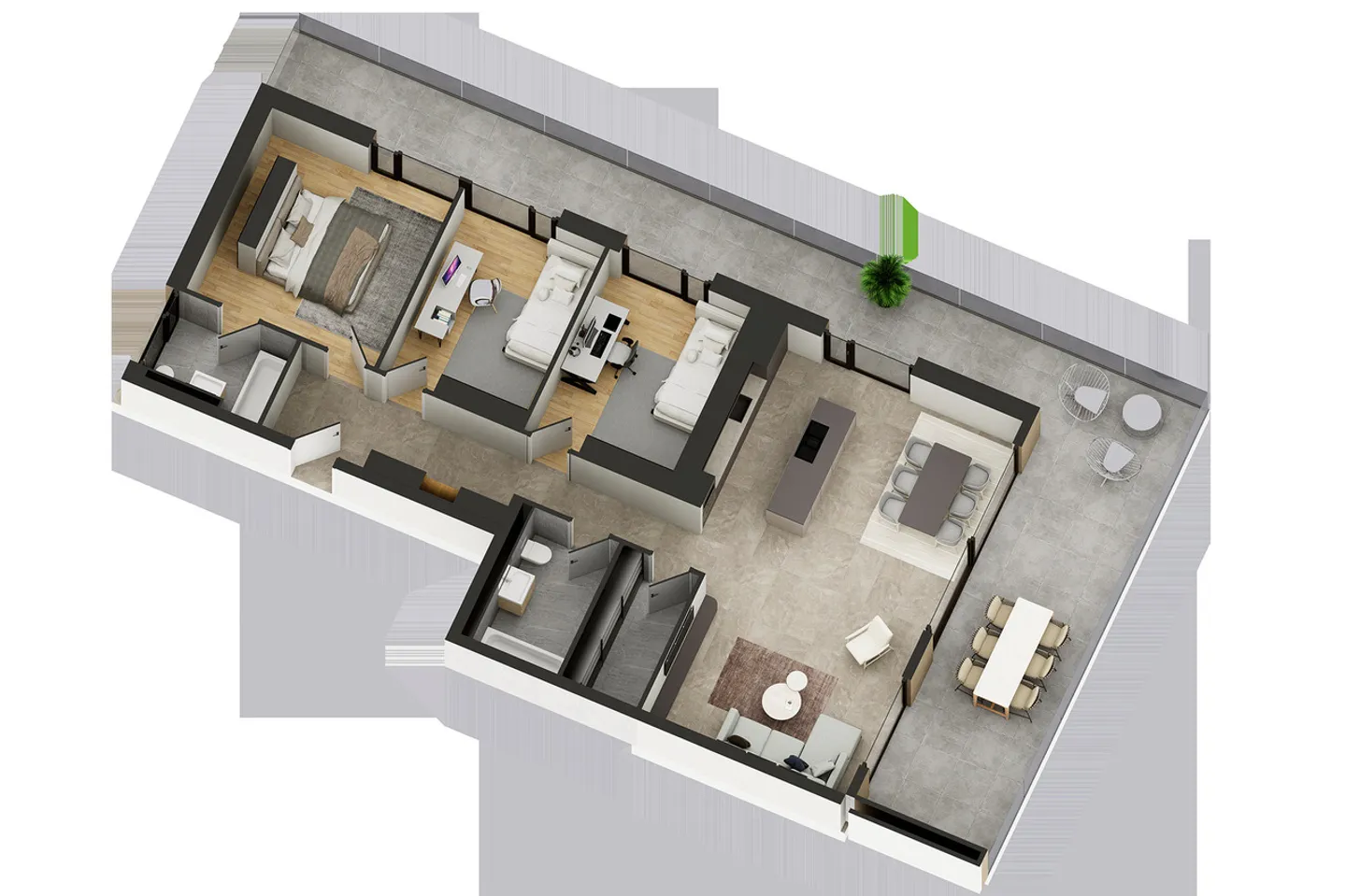 4.5 rooms on garden level with view - Photo 5 of 8