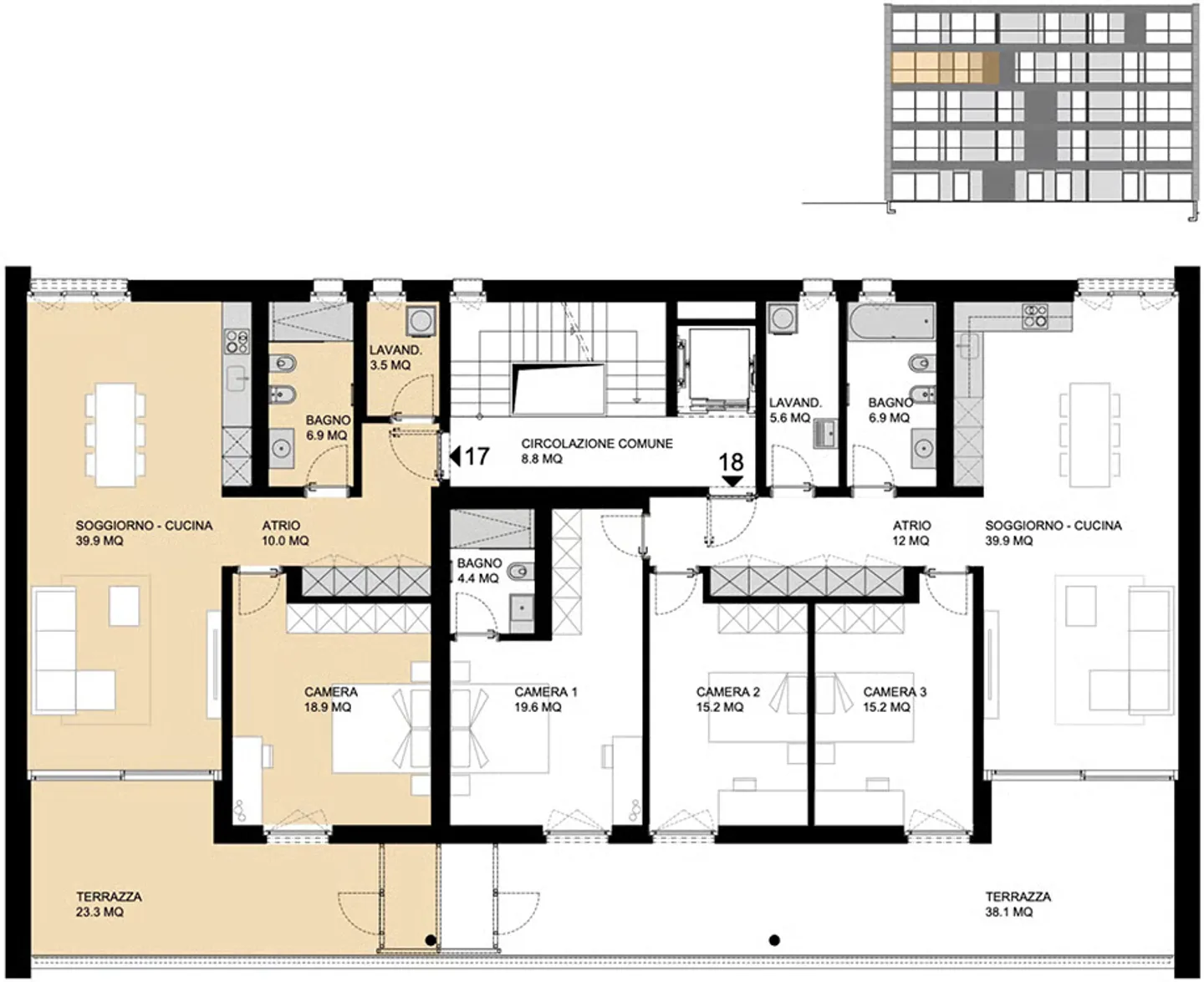 Furnished 2.5-room apartment in new construction in Bellinzona - Photo 10 of 12