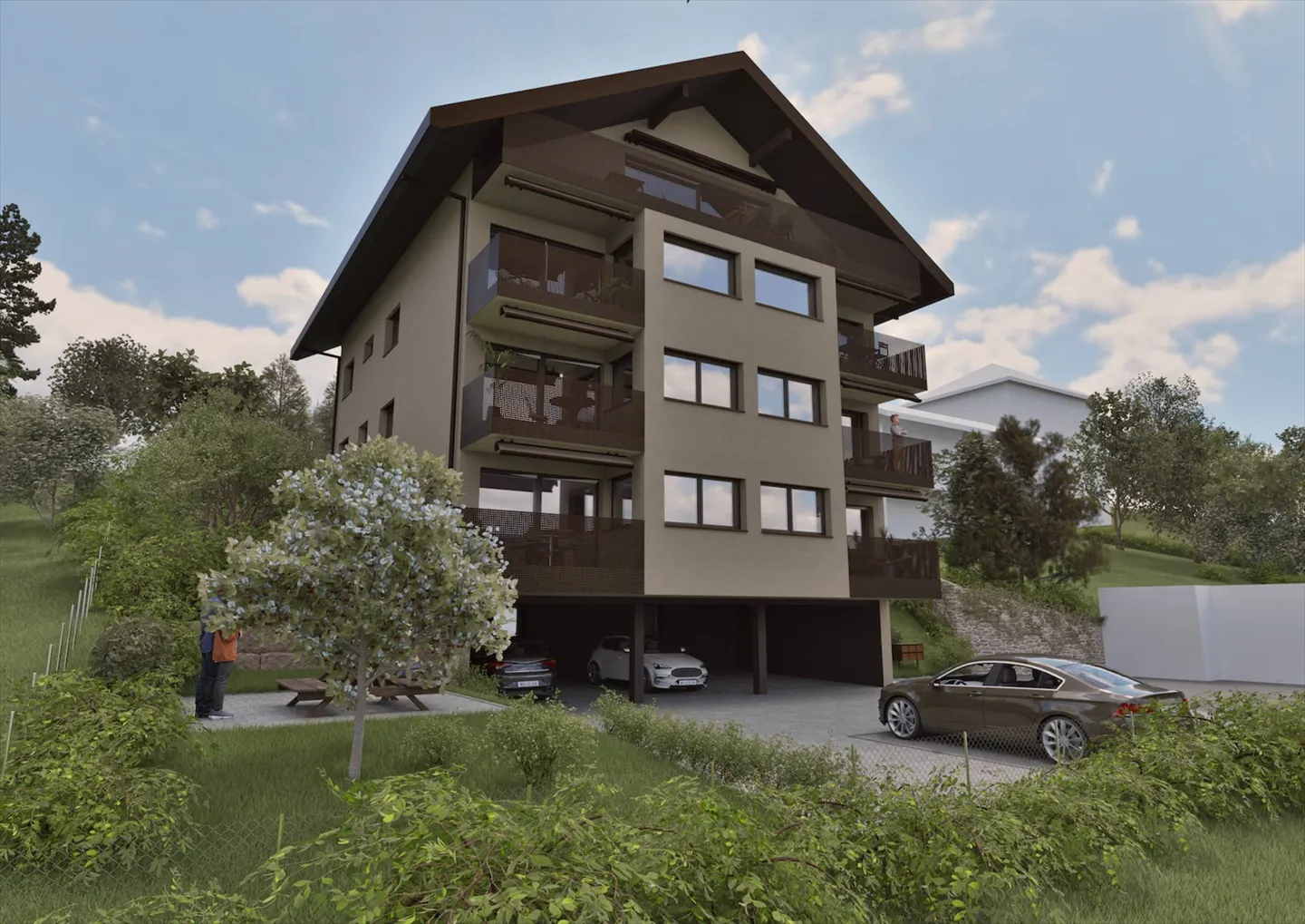 Wunderschöne neue Dachgeschosswohnung mit 4 im Dachgeschoss mit Balkon und freiem Blick - Foto 7 von 10