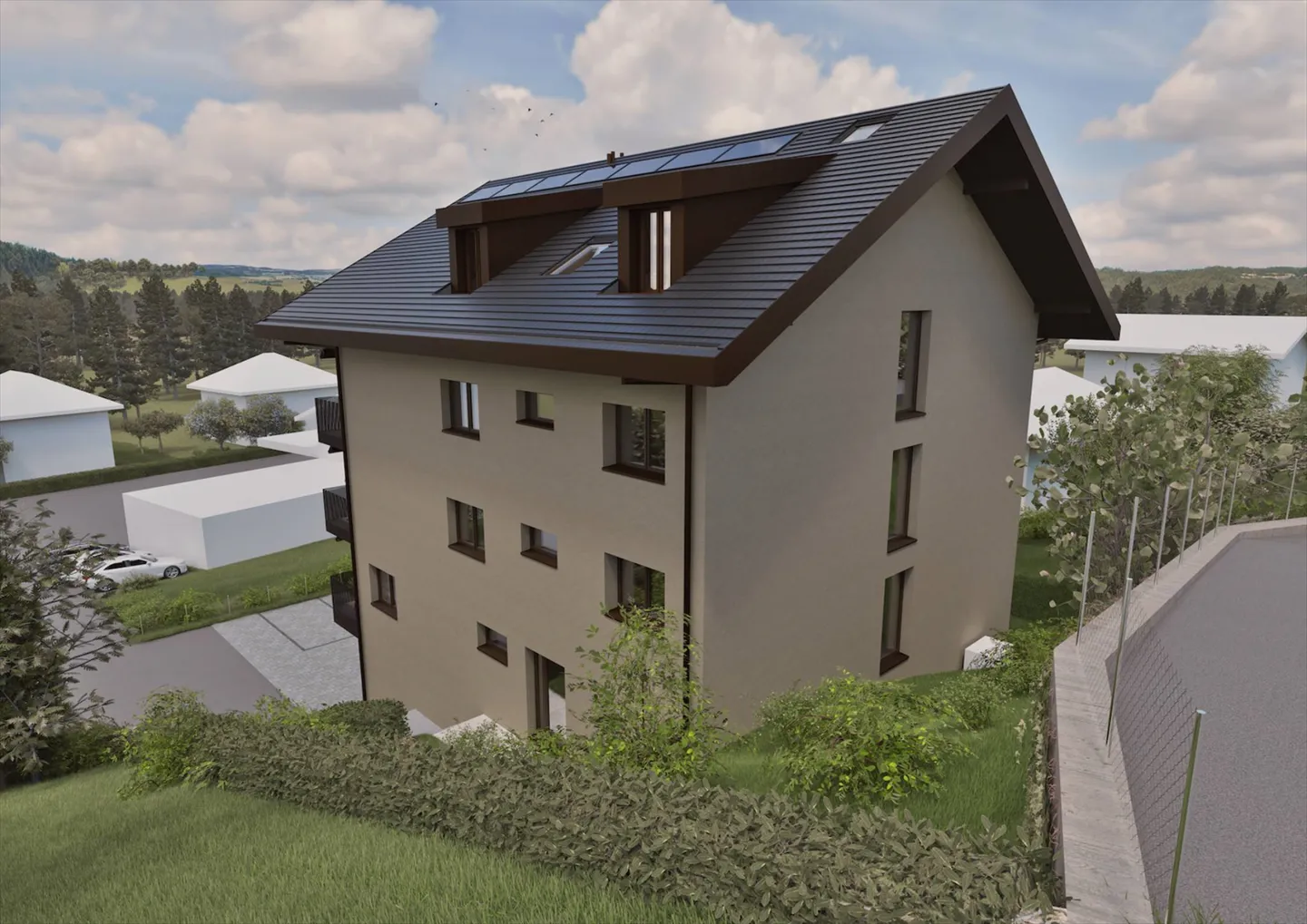 Wunderschöne neue Dachgeschosswohnung mit 4 im Dachgeschoss mit Balkon und freiem Blick - Foto 10 von 10