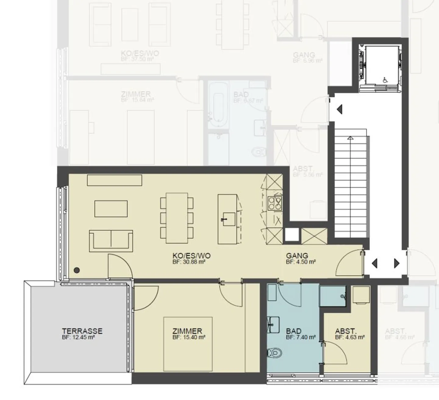 Appartement moderne de 2,5 pièces avec vue - Photo 7 sur 8