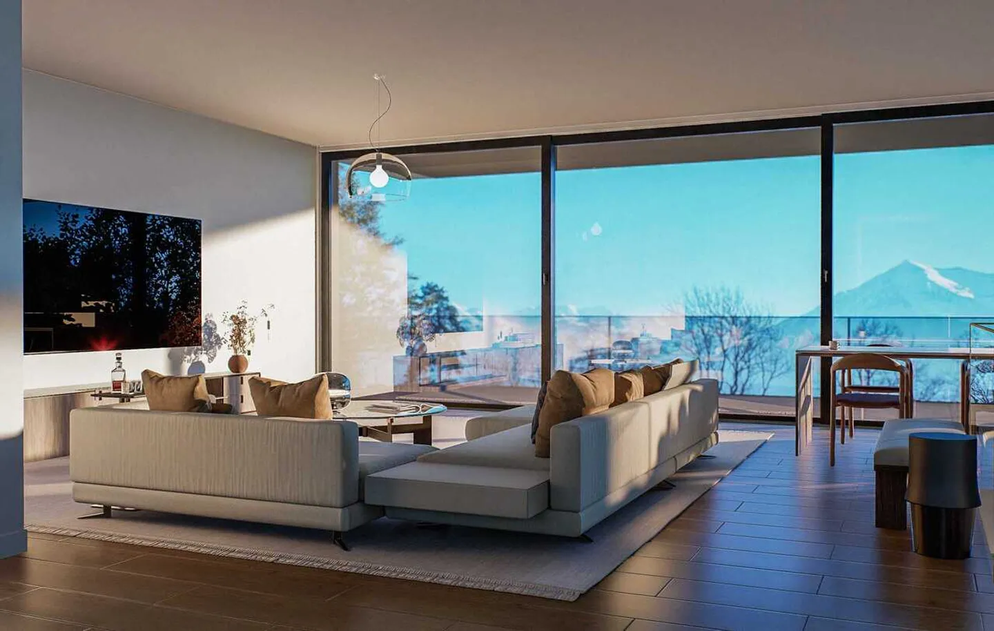 Villa de 6,5 pièces avec vue panoramique et piscine à Hünibach - Photo 7 sur 13