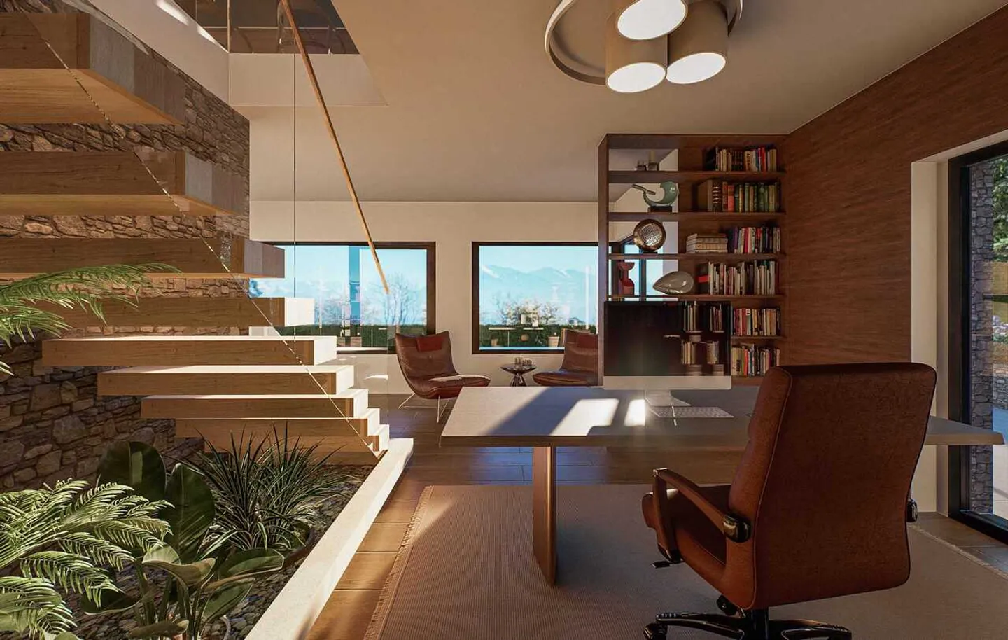 Villa de 6,5 pièces avec vue panoramique et piscine à Hünibach - Photo 12 sur 13