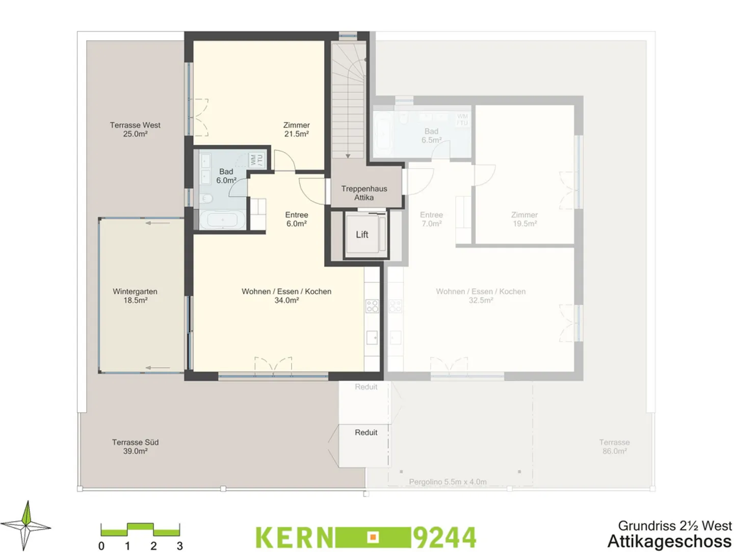 Moderne Attikawohnung - Foto 5 von 5