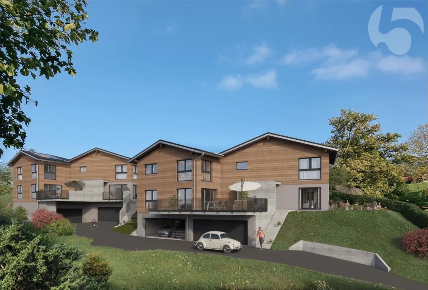 Ultima villa bifamiliare con vista mozzafiato sul lago e sulle montagne - Foto 2 di 7