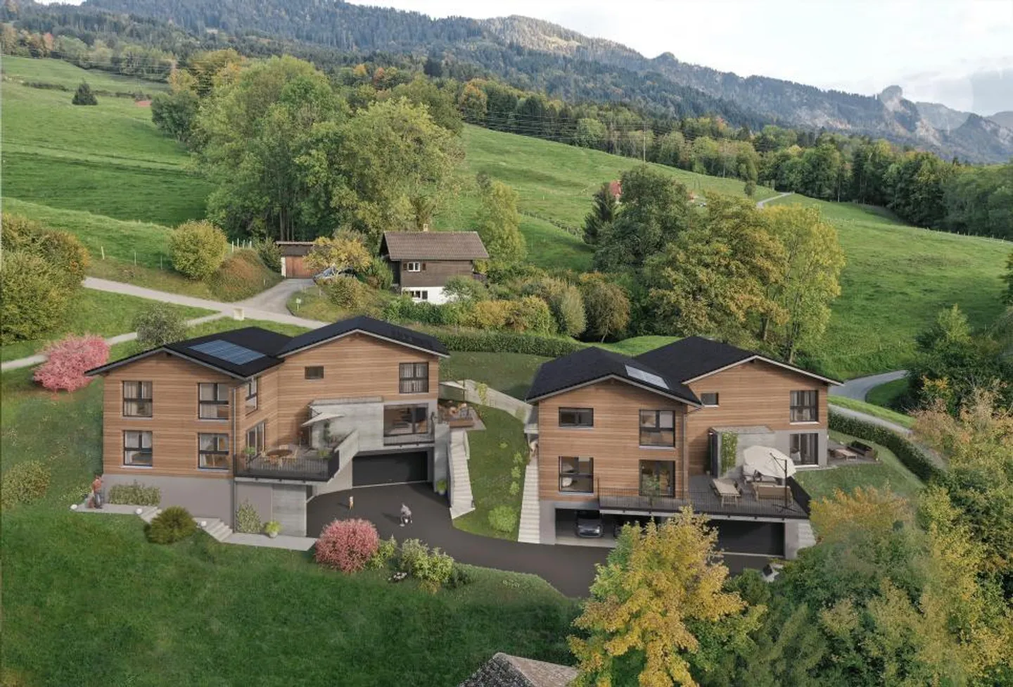 Ultima villa bifamiliare con vista mozzafiato sul lago e sulle montagne - Foto 3 di 7