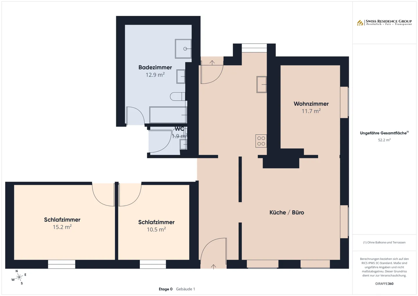 Appartement 3.5 pièces confortable et spacieux avec jardin privé et terrasse - Photo 19 sur 20